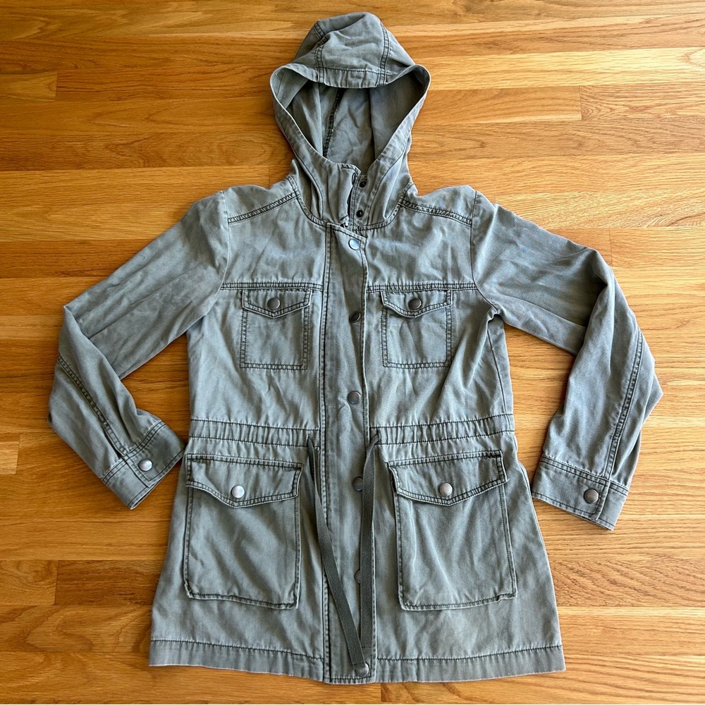 BP | Army Green Cargo Zip-Up Utility Jacket